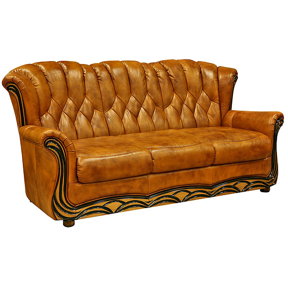 3-х местный диван «Европа» (3м), Материал: натуральная кожа, Группа ткани: 120 группа, Механизм трансформации: с механизмом