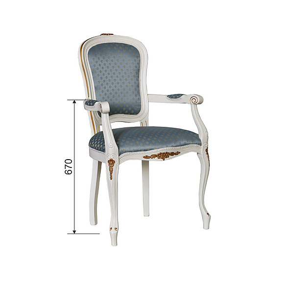 Стул «Премиум» П3004/А, Материал: ткань, Цвет: Слоновая кость с золочением