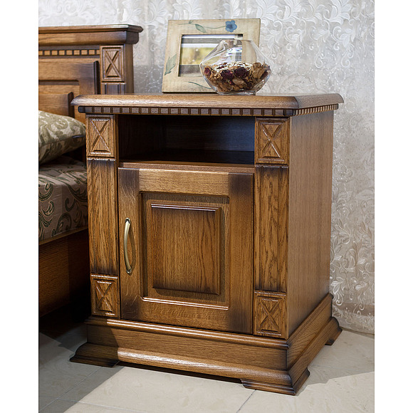 Тумба прикроватная «Верди Люкс» П434.03, Цвет: Дуб рустикаль с патинированием