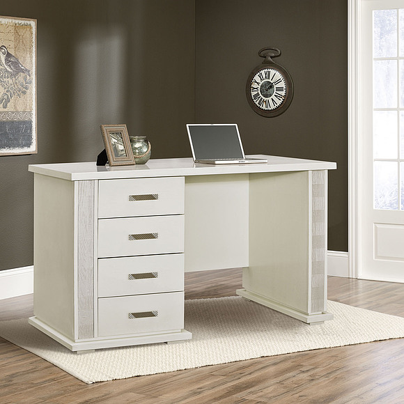 Стол письменный «Тунис» П343.25Ш, Цвет: Слоновая кость с серебром