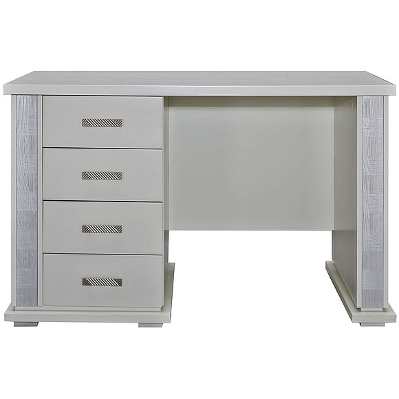 Стол письменный «Тунис» П343.25Ш, Цвет: Слоновая кость с серебром