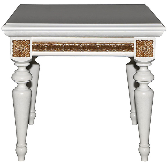 Стол журнальный «Милана 04» П299.04, Цвет: Слоновая кость с золочением