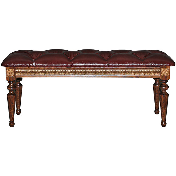 Банкетка «Милана 25» П294.25, Цвет: Черешня с золочением