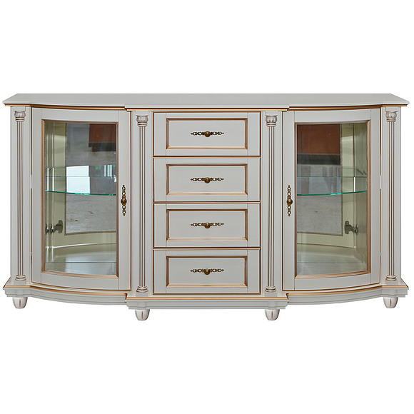 Тумба «Валенсия 3.4с» П244.32, Цвет: Античная темпера с золотом