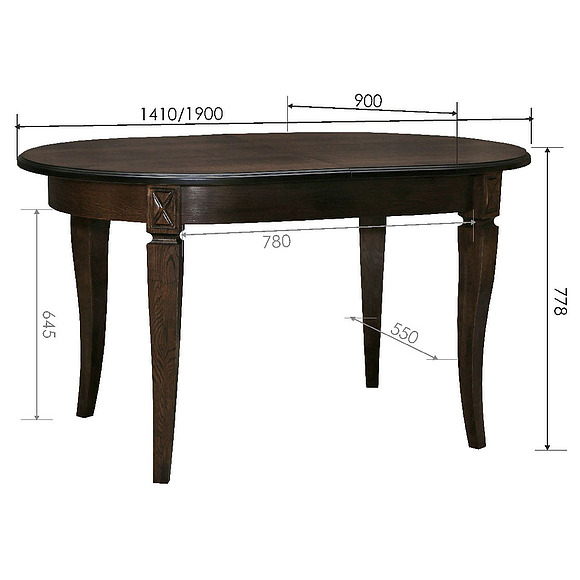 Стол «Верди 10А» П313.07, Цвет: Венге