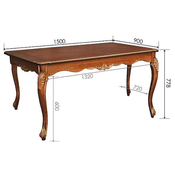 Стол «Альба 1» П498.01, Цвет: Палисандр с золочением