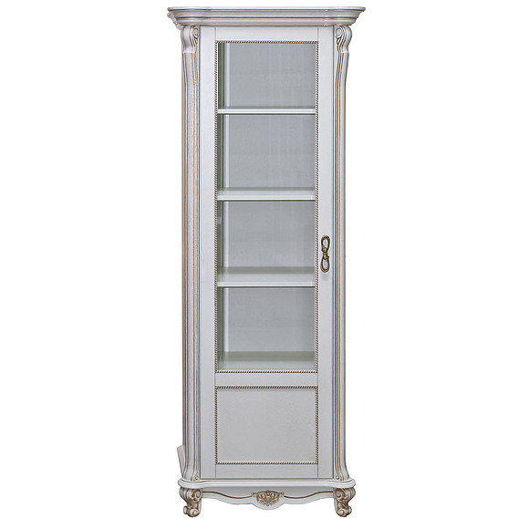 Шкаф «Алези 8/1» П350.23-01, Цвет: Слоновая кость с золочением