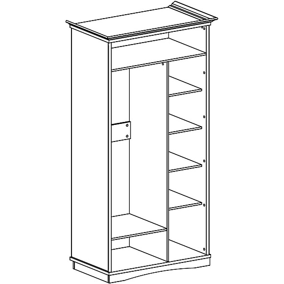 Шкаф для одежды «Турин» П036.18, Материал: ЛДСП+МДФ