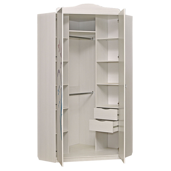 Шкаф угловой «Соната» П439.08Д15, Цвет: Принт «Цветок»