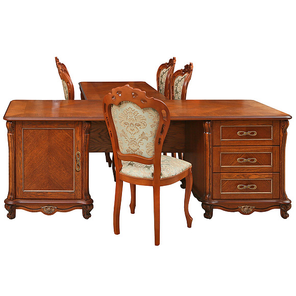 Стол письменный «Алези» П395.05, Цвет: Античная бронза