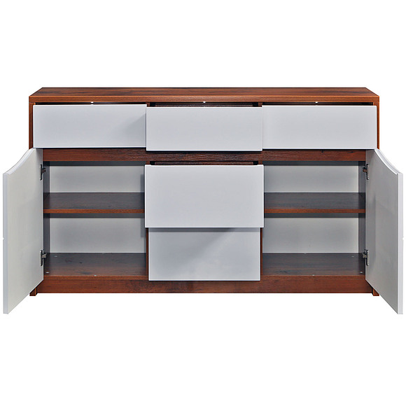 Тумба «Монако» П510.03, Материал: каркас с подсветкой, Цвет: Дуб Саттер+Белый глянец