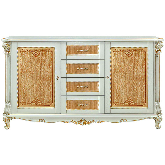 Тумба «Альба 14/1с» П485.14/1с, Цвет: Слоновая кость с золочением