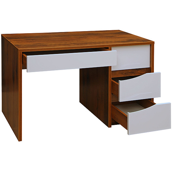 Стол письменный «Монако» П510.15-1, Цвет: Дуб Саттер+Белый глянец