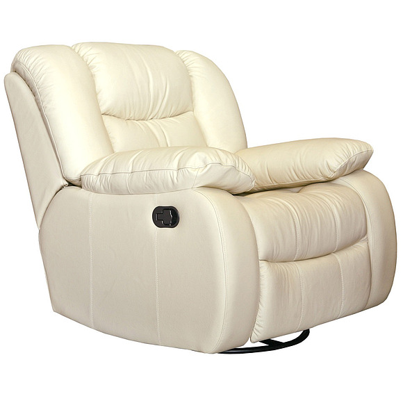 Кресло-реклайнер «Манчестер 1» (1Р), Материал: натуральная кожа, Группа ткани: 120 группа