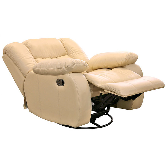 Кресло-реклайнер «Манчестер 1» (1Р), Материал: натуральная кожа, Группа ткани: 140 группа