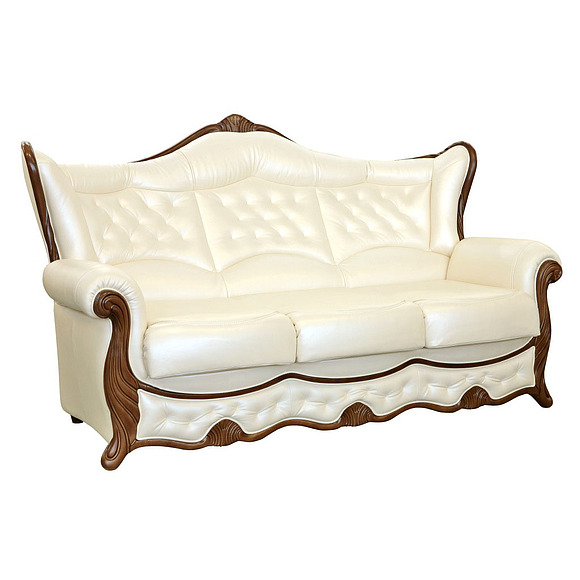 3-х местный диван «Патриция» (3м), Материал: натуральная кожа, Группа ткани: 140 группа, Механизм трансформации: с механизмом