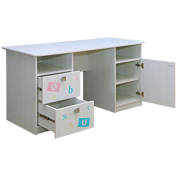 Стол письменный «Соната» П439.71Д15, Цвет: Принт «Буквы»