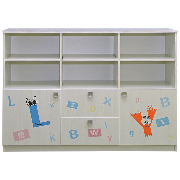 Тумба «Соната» П439.21Д15, Цвет: Принт «Буквы»