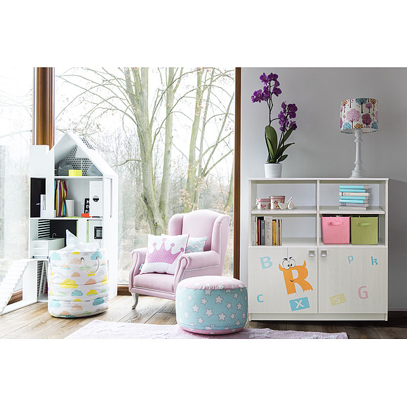 Тумба «Соната» П439.22Д15, Цвет: Принт «Буквы»