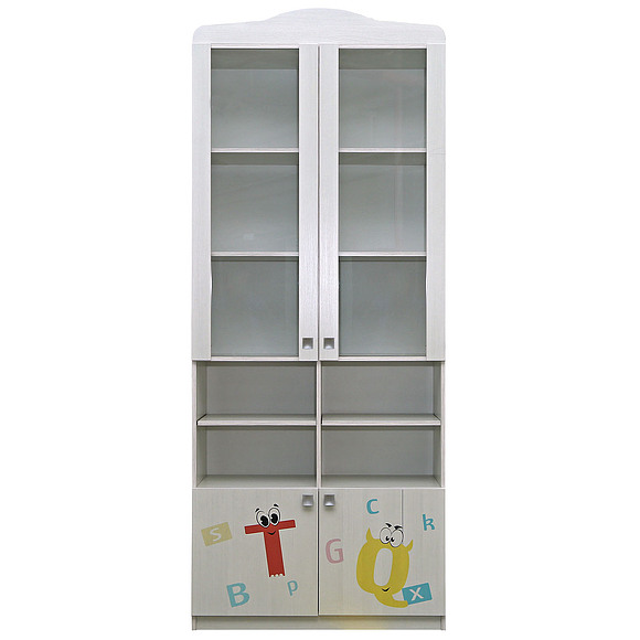 Шкаф «Соната» П439.14СД15, Цвет: Принт «Буквы»