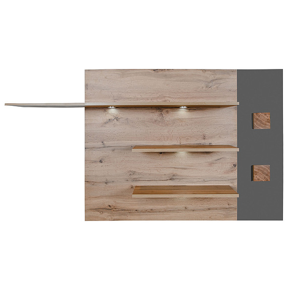 Полка «Гелиос» П550.09, Цвет: Дуб Вотан + белый