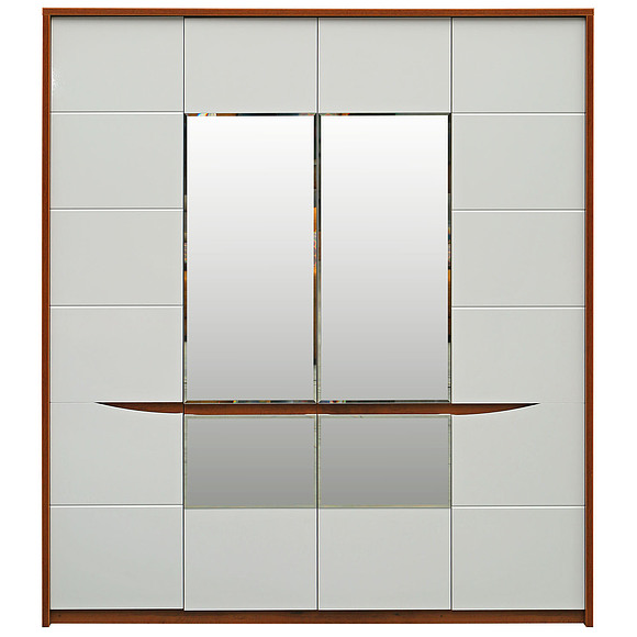 Шкаф для одежды «Монако» П528.01, Цвет: Дуб Саттер+Белый глянец