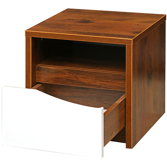 Тумба прикроватная «Монако» П528.04, Цвет: Дуб Саттер+Белый глянец