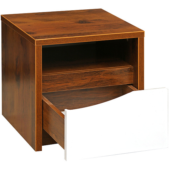 Тумба прикроватная «Монако» П528.04-1, Цвет: Дуб Саттер+Белый глянец