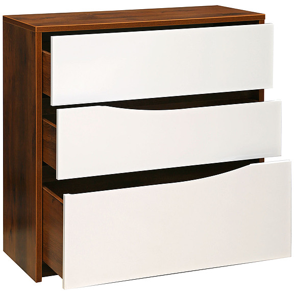 Комод «Монако» П528.10, Цвет: Дуб Саттер+Белый глянец