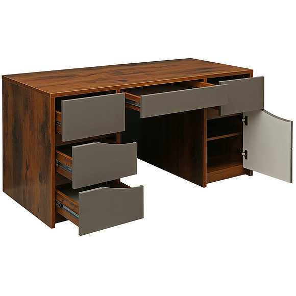 Стол письменный «Монако» П510.14, Цвет: Дуб Саттер+Серый Мокко