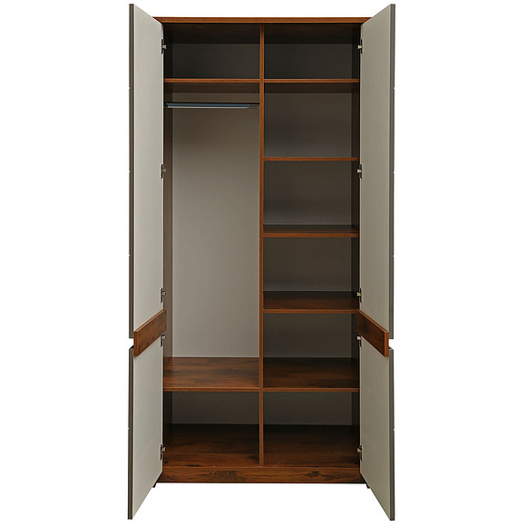 Шкаф для одежды «Монако» П528.08, Цвет: Дуб Саттер+Серый Мокко