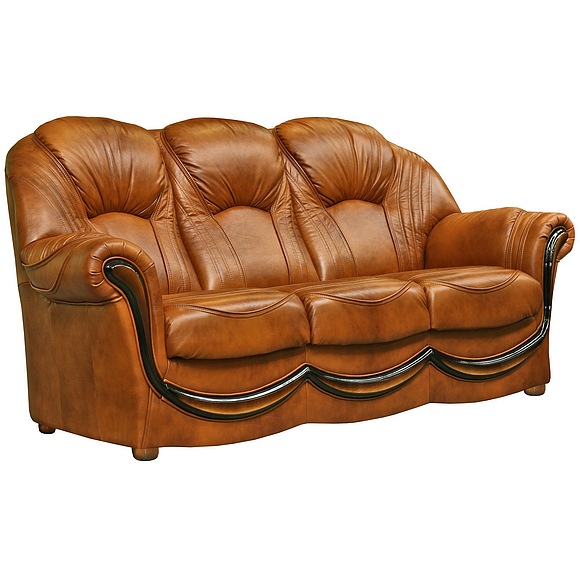 3-х местный диван «Дельта» (3м) - спецпредложение, Материал: натуральная кожа, Группа ткани: 120 группа, Механизм трансформации: с механизмом