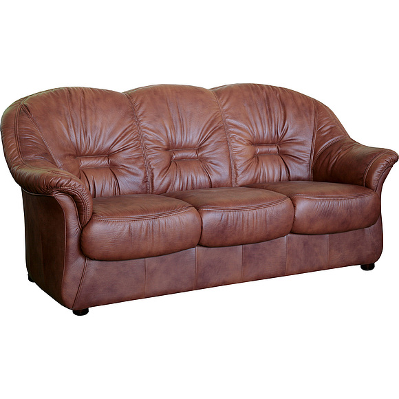 3-х местный диван «Омега» (3м) - спецпредложение, Материал: натуральная кожа, Группа ткани: 120 группа, Механизм трансформации: с механизмом