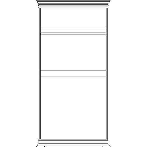 Шкаф «Верди Люкс 2/4» П487.37, Цвет: Слоновая кость