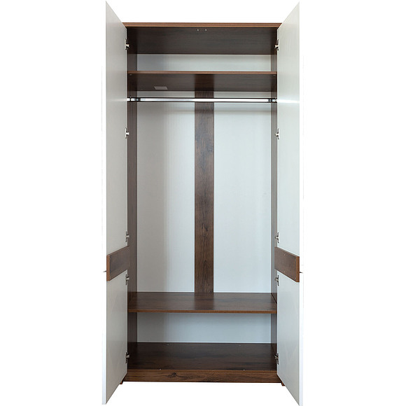 Шкаф для одежды «Монако» П542.01, Цвет: Дуб Саттер+Белый глянец