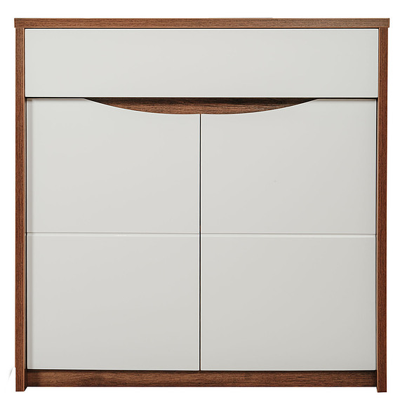 Тумба для обуви «Монако» П542.02, Цвет: Дуб Саттер+Белый глянец