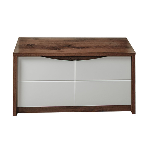 Тумба для обуви «Монако» П542.03, Цвет: Дуб Саттер+Белый глянец