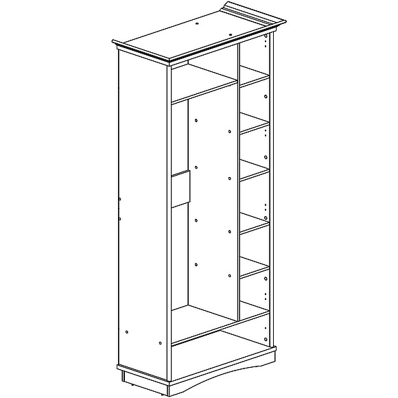Шкаф для одежды «Турин» П036.191, Материал: ЛДСП+МДФ, Цвет: Сосна карелия (shkaf_dlya_odejdyi_turin_p036_191_shema.jpg) Шкаф для одежды «Турин» П036.191, Материал: ЛДСП+МДФ, Цвет: Сосна карелия