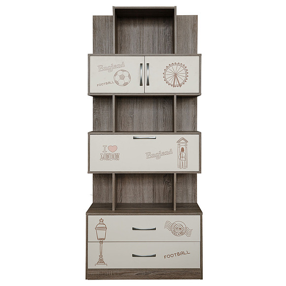 Шкаф комбинированный «Бритиш» П551.03, Материал: ДСП ламинированная