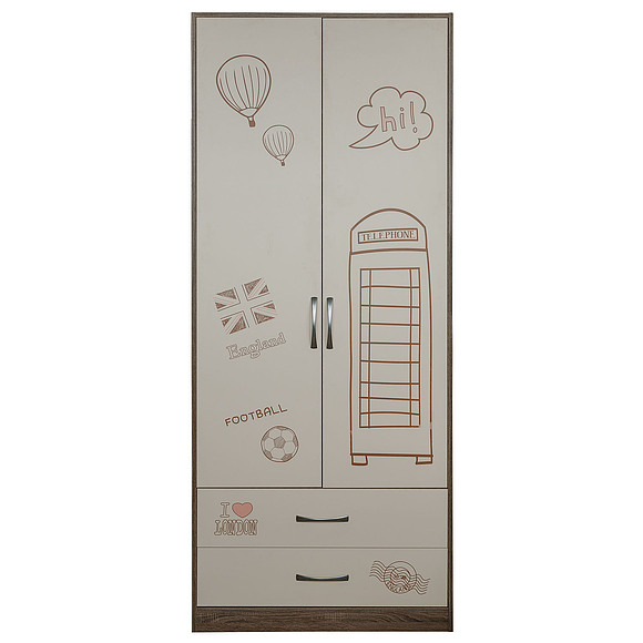 Шкаф комбинированный «Бритиш» П551.07, Материал: ДСП ламинированная