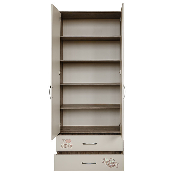 Шкаф комбинированный «Бритиш» П551.07, Материал: ДСП ламинированная