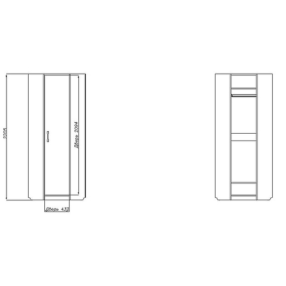 Шкаф для одежды угловой «Бритиш» П551.09, Материал: ДСП ламинированная