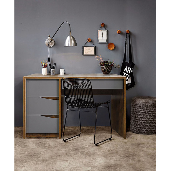 Стол письменный «Монако» П510.15, Цвет: Дуб Саттер+Серый Мокко