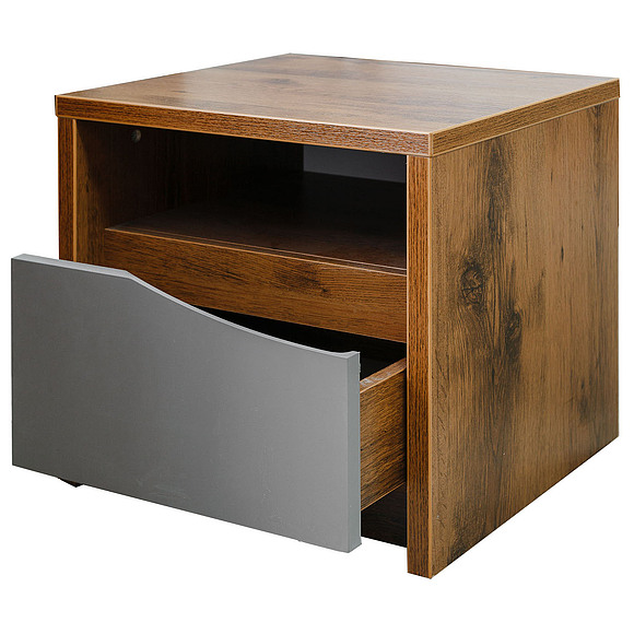 Тумба прикроватная «Монако» П528.04, Цвет: Дуб Саттер+Серый Мокко