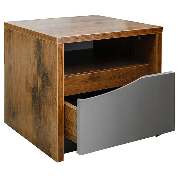 Тумба прикроватная «Монако» П528.04-1, Цвет: Дуб Саттер+Серый Мокко