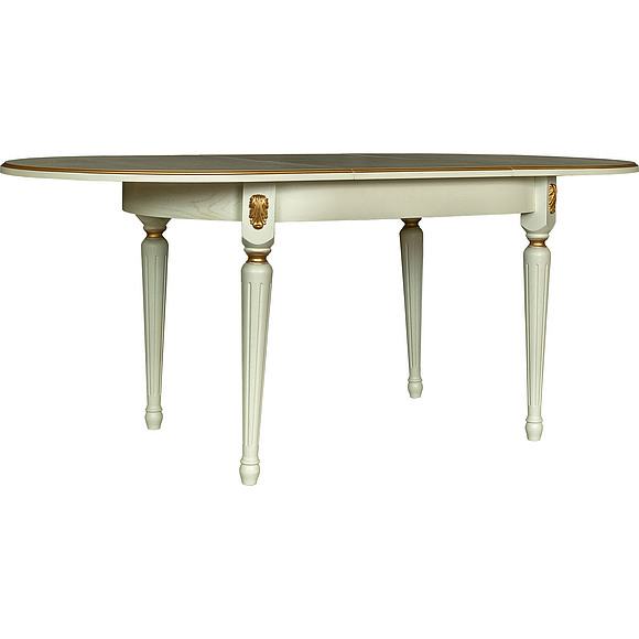 Стол «Милана 10» П313.02, Цвет: Слоновая кость с золочением