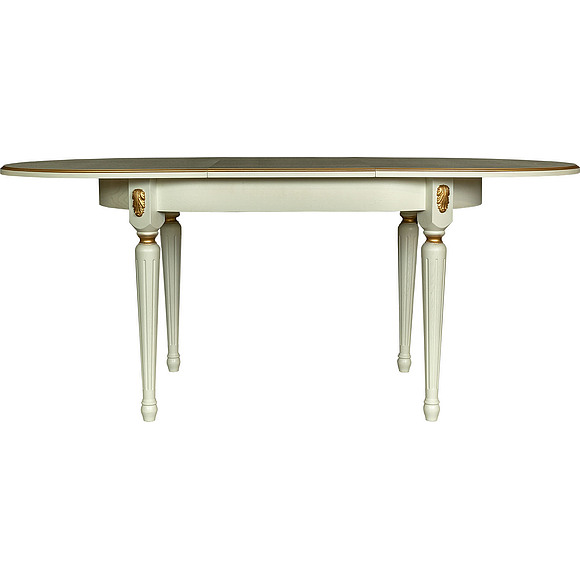 Стол «Милана 10» П313.02, Цвет: Слоновая кость с золочением