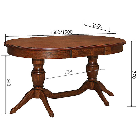 Стол «Верди 2РД» П106.06-01, Цвет: Черешня