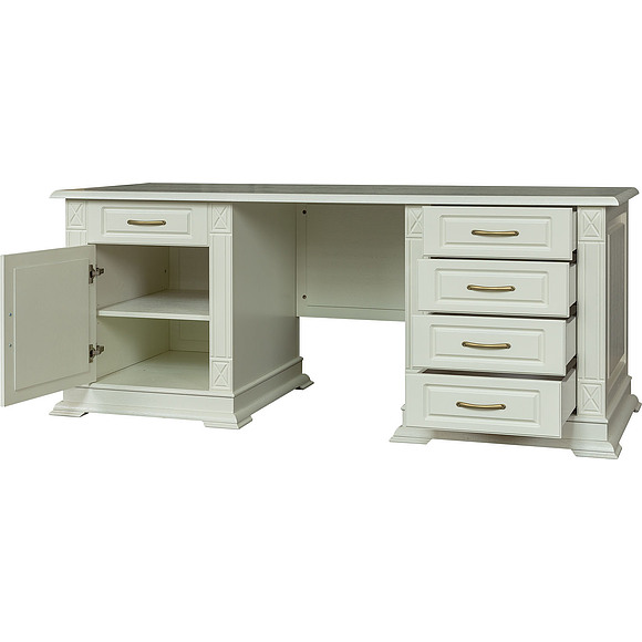 Стол письменный  «Верди Люкс 7» П432.12, Цвет: Слоновая кость