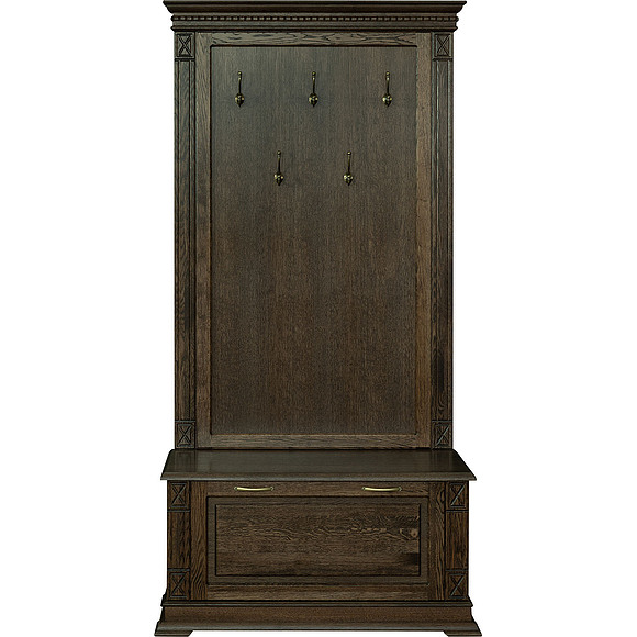 Тумба с вешалкой «Верди Люкс» П433.06, Цвет: Табак